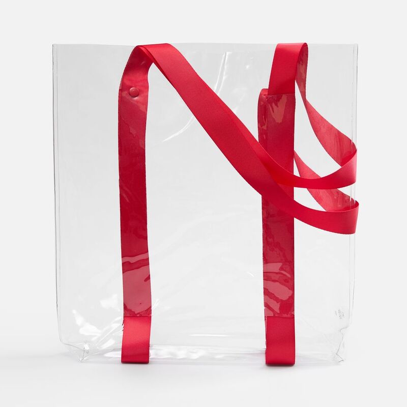 Шопер Clear Fest, ver.2, прозрачный с красными ручками арт.19938.50