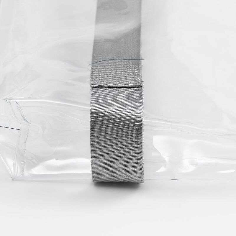 Шопер Clear Fest, ver.2, прозрачный с серыми ручками арт.19938.10