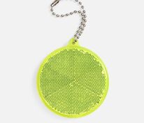 Пешеходный светоотражатель с цепочкой &laquo;Круг&raquo;, неон-желтый арт.24210.89