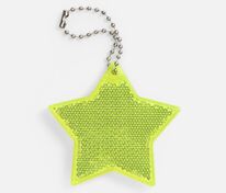 Пешеходный светоотражатель с цепочкой &laquo;Звезда&raquo;, желтый неон арт.24211.89
