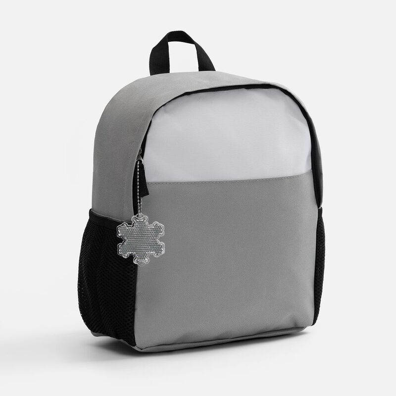 Пешеходный светоотражатель с цепочкой &laquo;Снежинка&raquo;, белый арт.24209.60