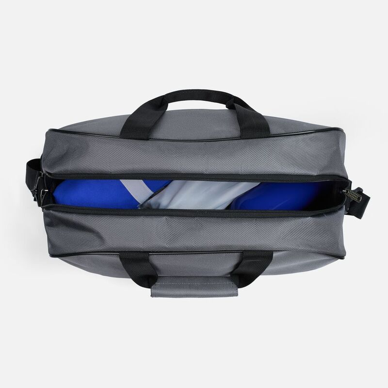 Спортивная сумка Atlantes, светло-серая с черным арт.18645.13