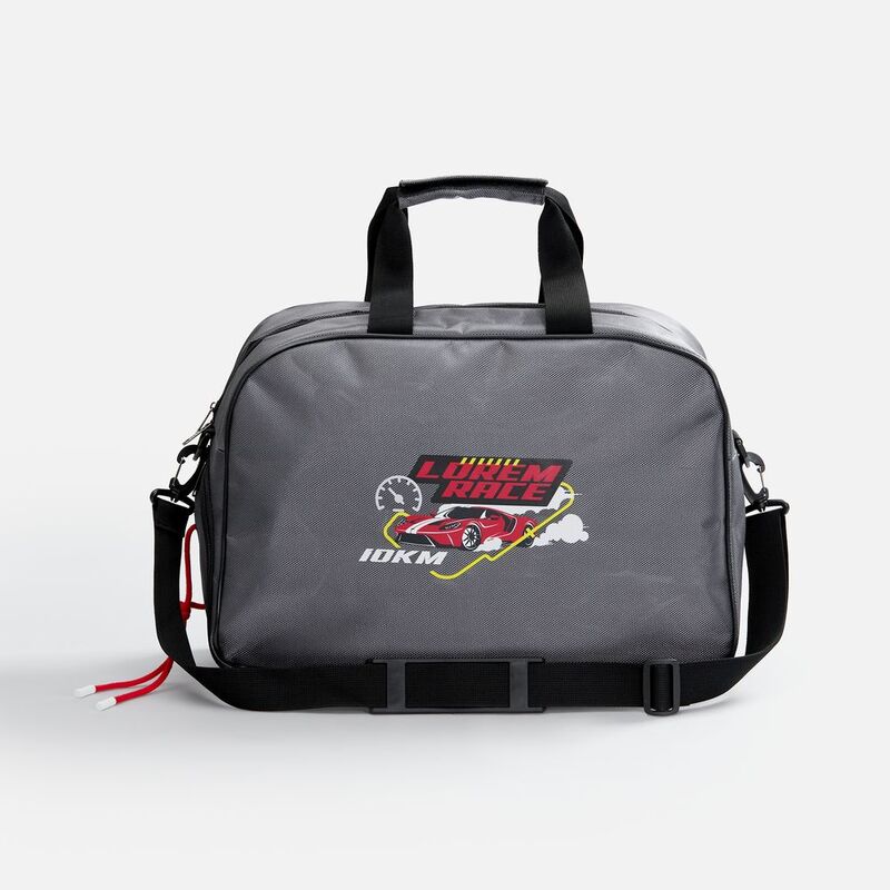 Спортивная сумка Atlantes, светло-серая с черным арт.18645.13