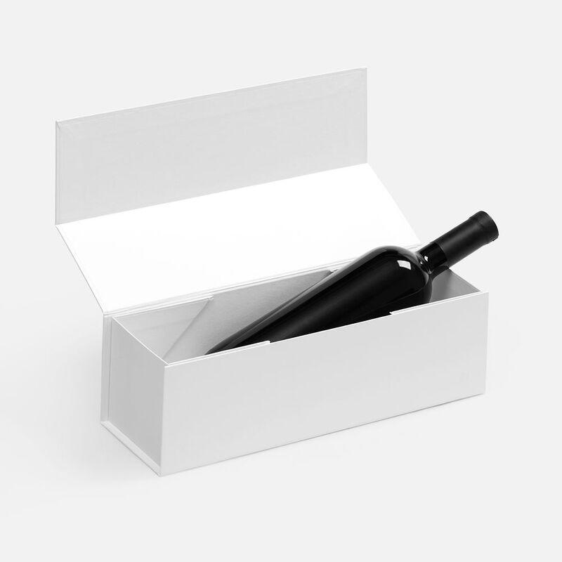 Коробка складная под бутылку Color Jacket Fold, белая арт.25027.60