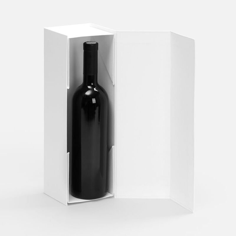 Коробка складная под бутылку Color Jacket Fold, белая арт.25027.60