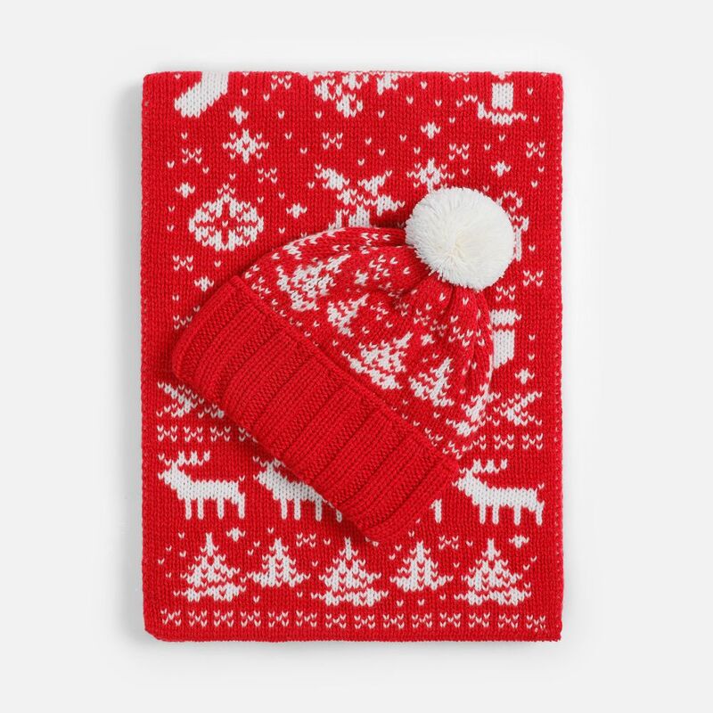 Шапка Holidale, красная с молочным арт.20785.56