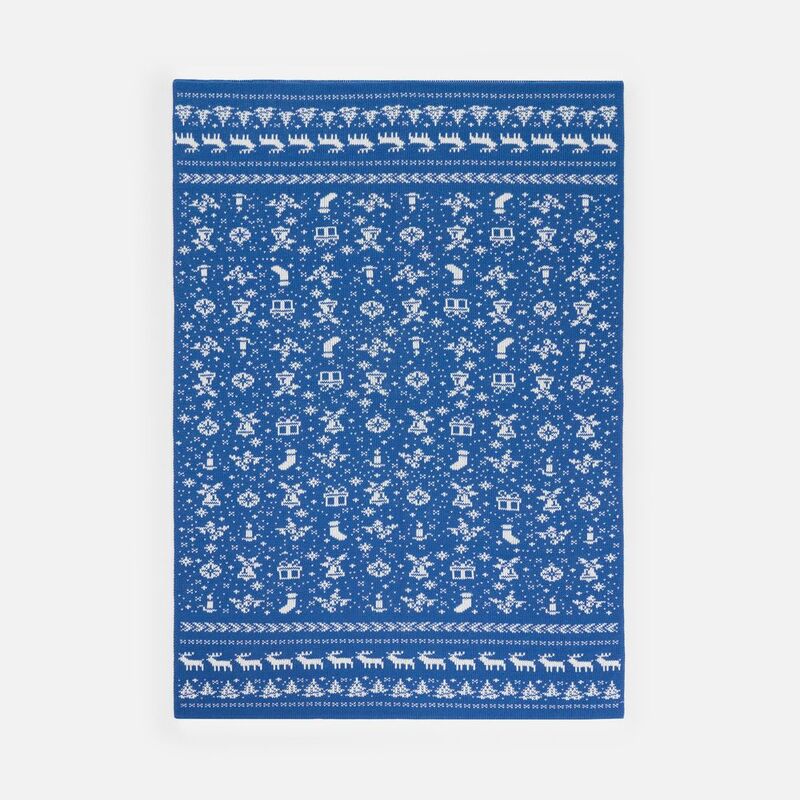 Плед Holidale, синий с молочным арт.20787.46