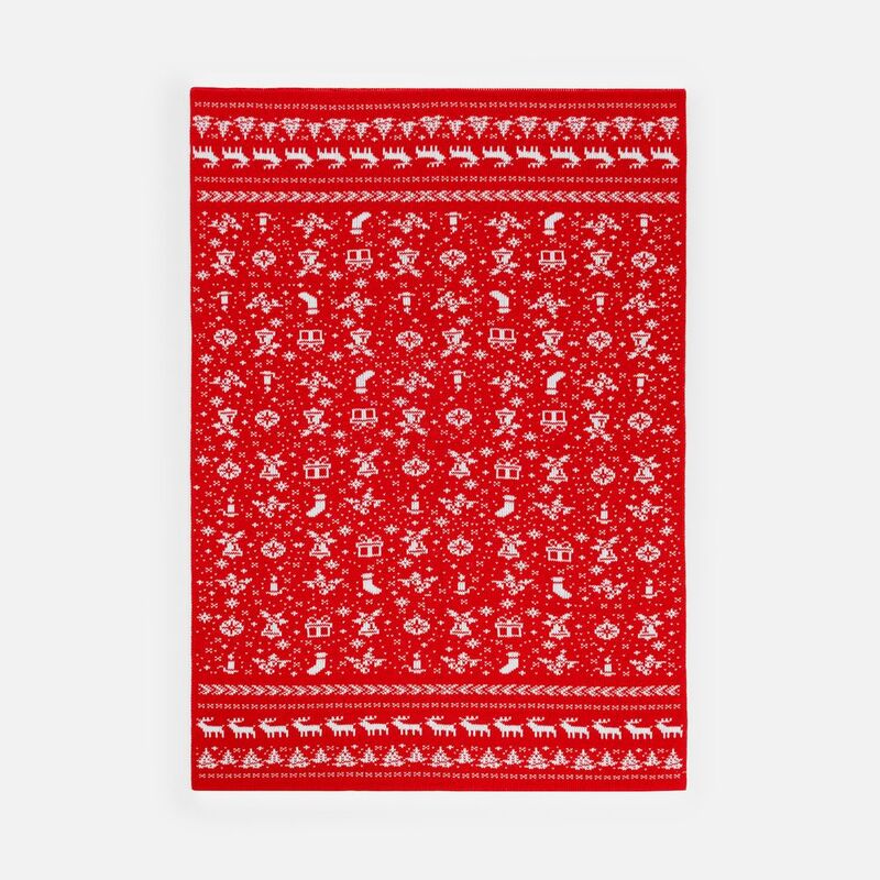 Плед Holidale, красный с молочным арт.20787.56