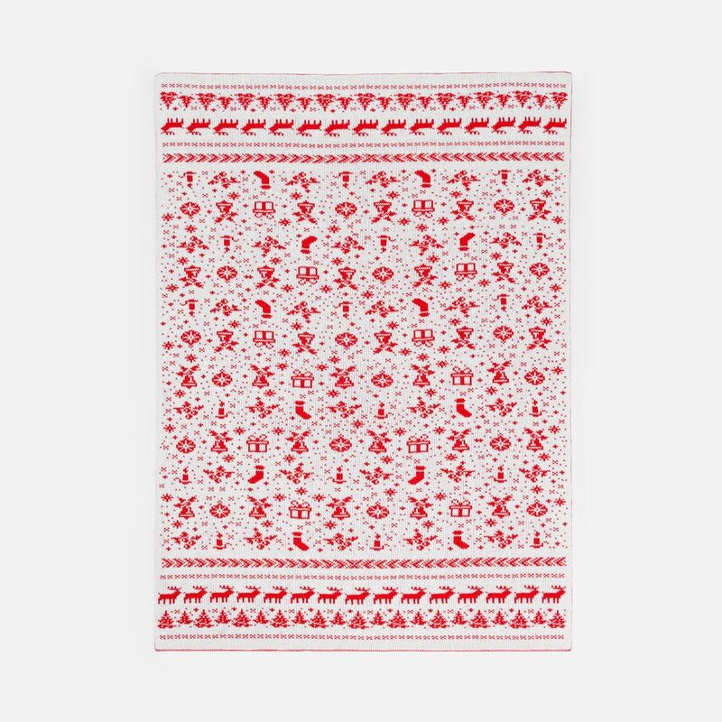 Плед Holidale, красный с молочным арт.20787.56