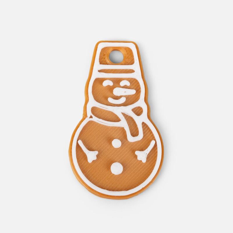 Мини-подвеска &laquo;Пряник&raquo;, 3D-печать на заказ, снеговик арт.19977.01