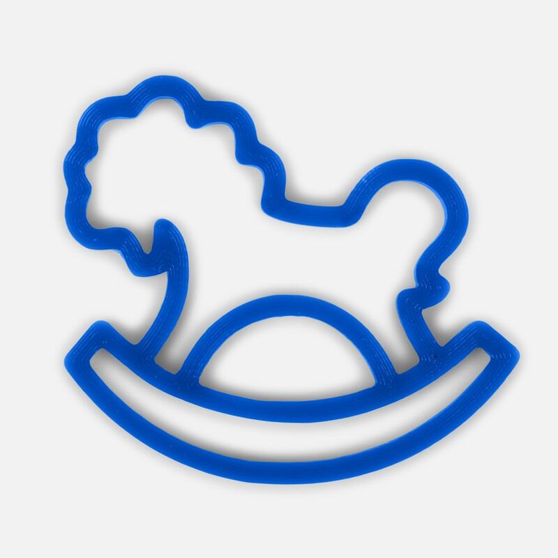 Подвеска &laquo;Лошадка-качалка&raquo;, 3D-печать, синяя арт.23319.40