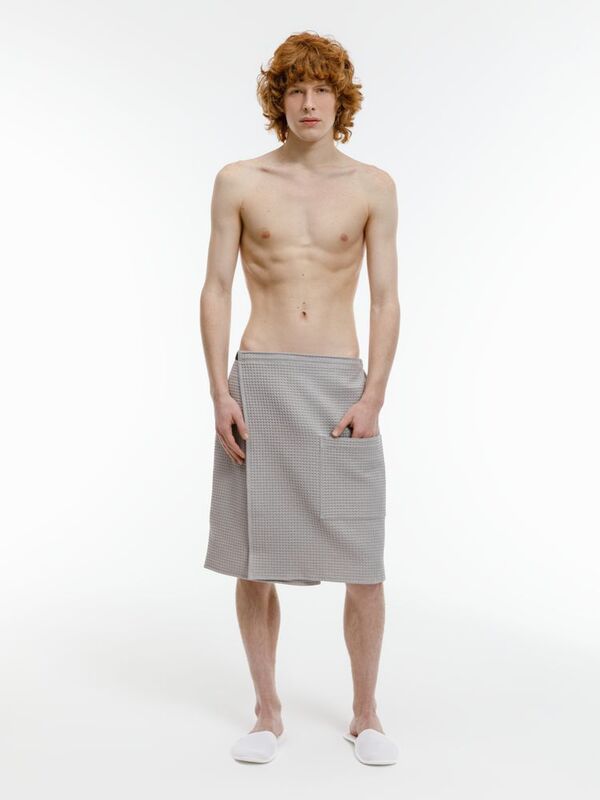 Банный набор Heat Therapy ver.2, мужской, светло-серый арт.21037.14