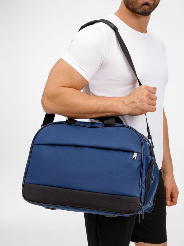 Спортивная сумка Atlantes, синяя с черным арт.18645.44