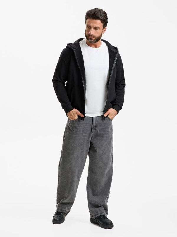 Толстовка унисекс оверсайз Sartoro, черная арт.19555.30