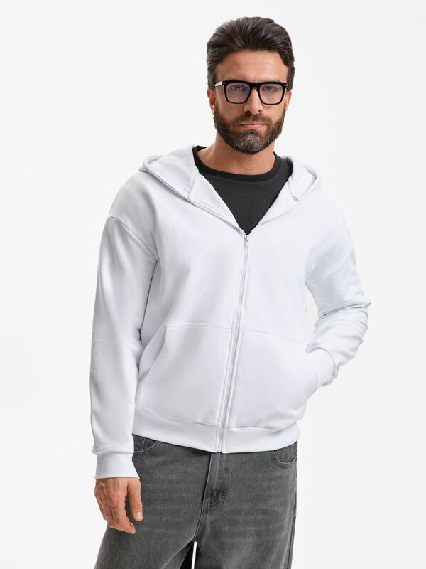 Толстовка унисекс оверсайз Sartoro, белая арт.19555.60