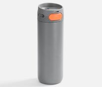 Термостакан X1 с цветной кнопкой, серый с оранжевым арт.19941.12