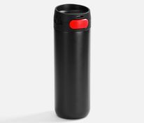 Термостакан X1 с цветной кнопкой, черный с красным арт.19941.35