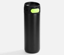 Термостакан X1 с цветной кнопкой, черный с желтым арт.19941.37