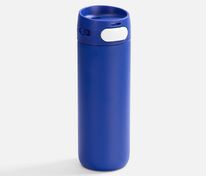 Термостакан X1 с цветной кнопкой, синий с белым арт.19941.46