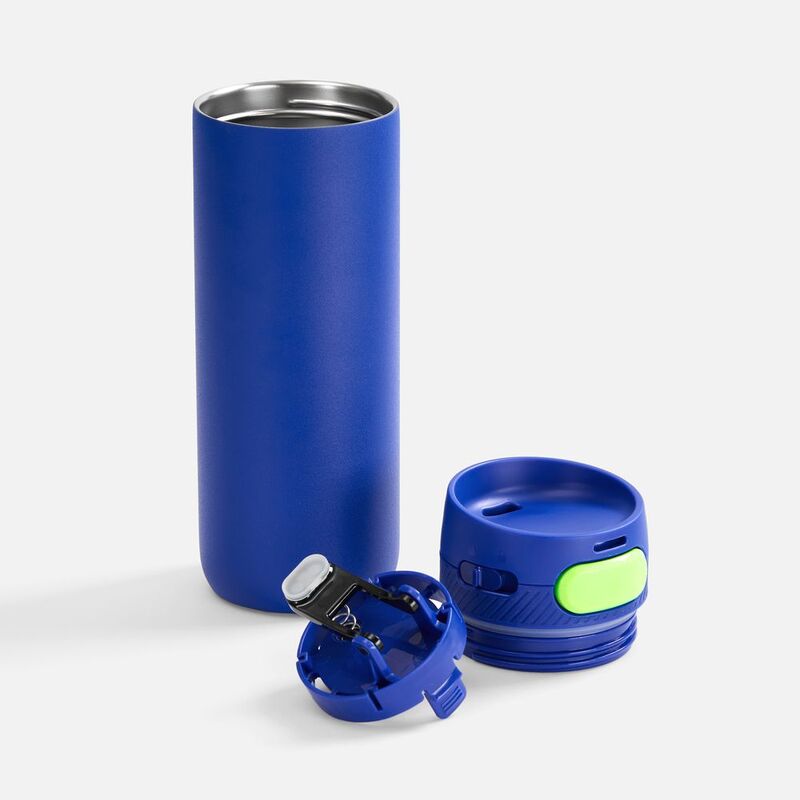 Термостакан X1 с цветной кнопкой, синий с желтым арт.19941.47