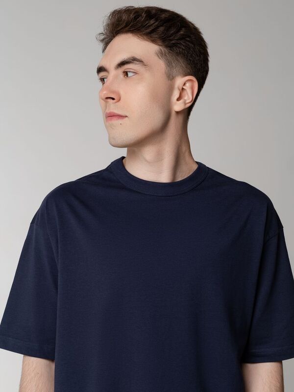 Футболка оверсайз мужская Boxy Men, синяя (джинс) арт.03806244