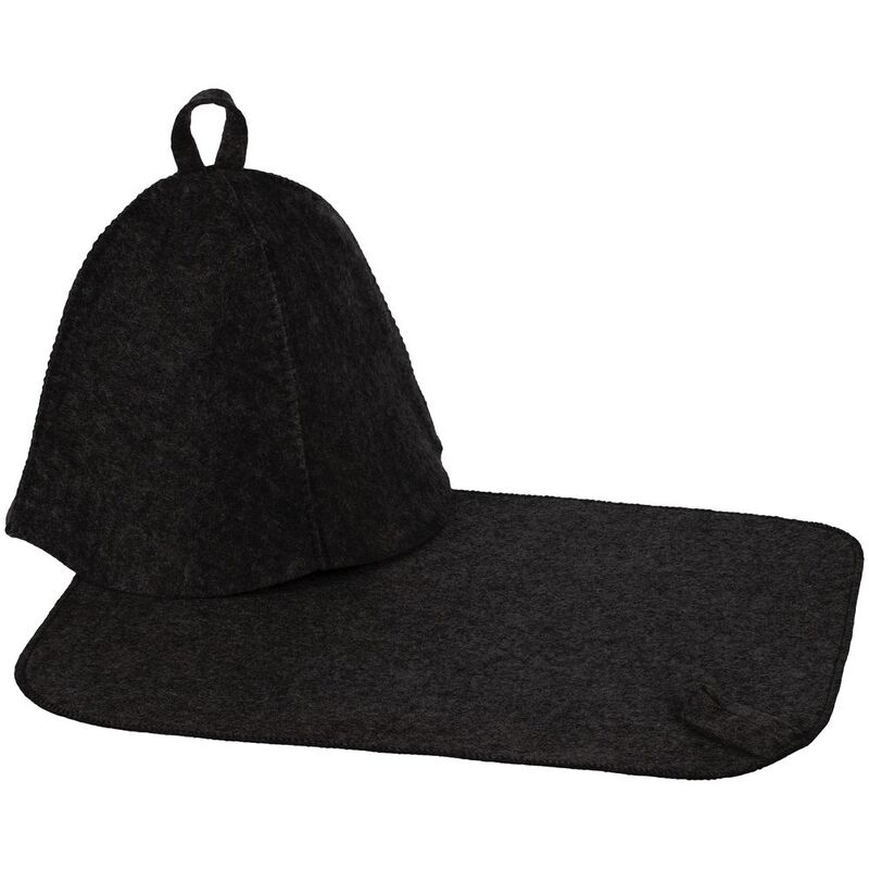 Набор для бани Heat Off с ковриком, черный арт.16952.30