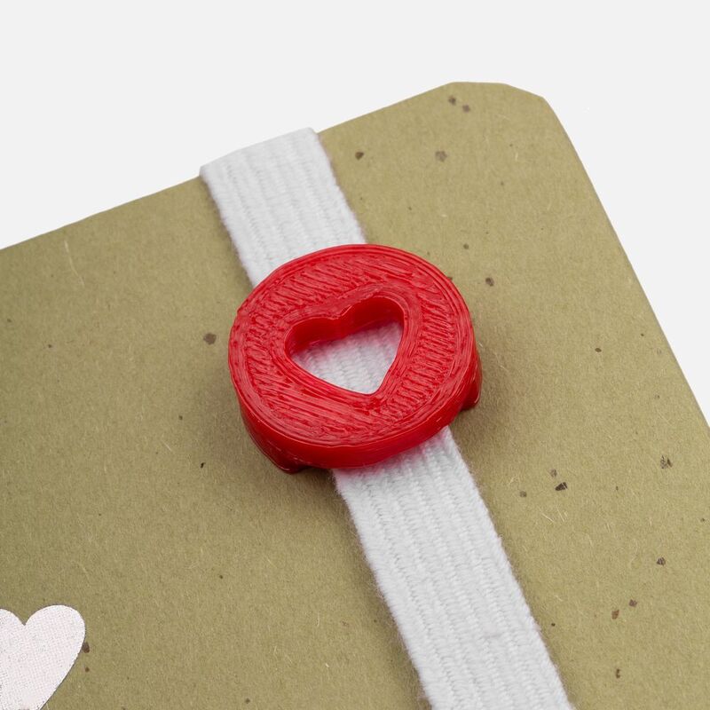 Шильдик на резинку Impreso, 3D-печать на заказ, сердце арт.19265.02