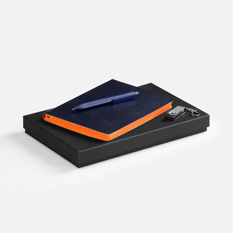 Набор Doppio Memory, синий с оранжевым арт.23143.42