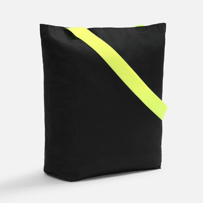 Шопер B5, черный с широкими желтыми ручками арт.19267.89