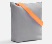 Шопер B5, серый с широкими оранжевыми ручками арт.19268.22
