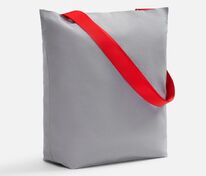 Шопер B5, серый с широкими красными ручками арт.19268.50