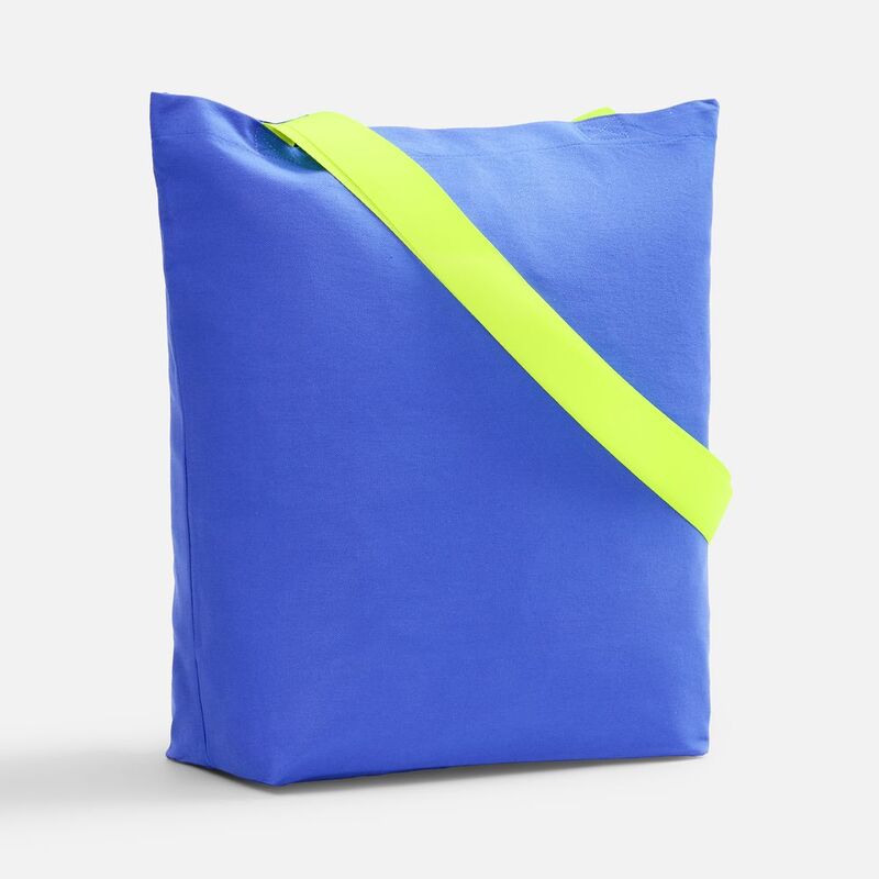 Шопер B5, синий с широкими желтыми ручками арт.19269.89