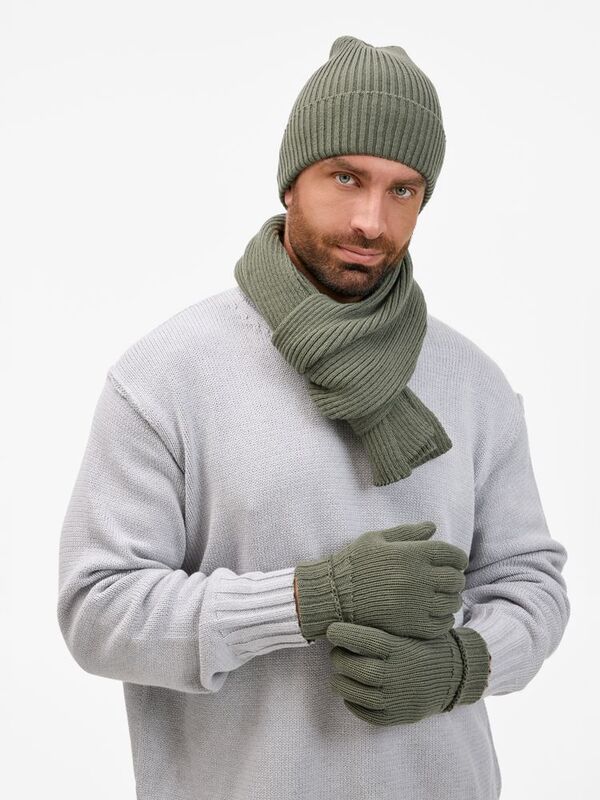 Шарф Catch Match, зеленый (полынь) арт.20388.93