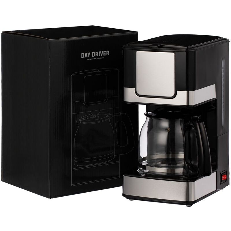 Электрическая кофеварка DayDriver, черно-серебристая арт.21949.13